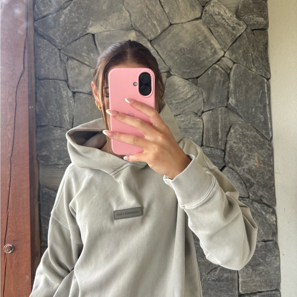 Stone Island Light Gray Fleece Hoodie (fits like a small)